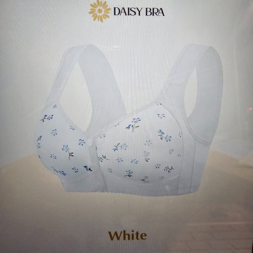 NWT Daisy Bra - White with daisies size 34 D (Large)